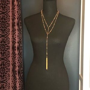 Colorful beaded chain necklace